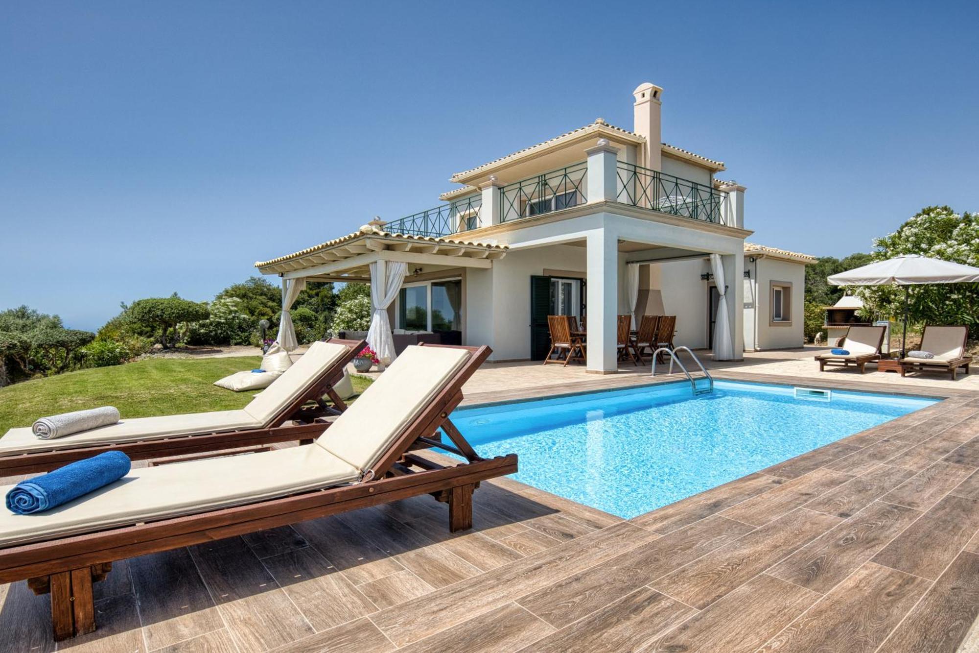 Villa Vardia-Amazing Seaviews With Heated Pool Σιναράδες Εξωτερικό φωτογραφία